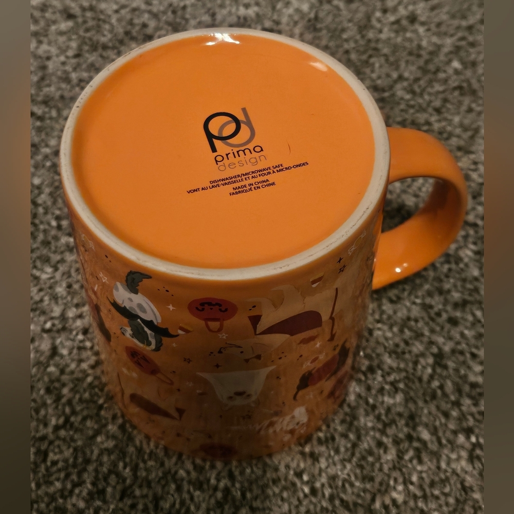 Halloween Dogs & Ghost Orange Mug Colourful - Picture 2 of 3